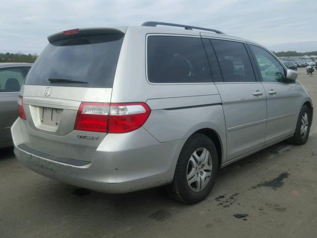 5FNRL38685B418713 - 2005 HONDA ODYSSEY EX GRAY photo 4