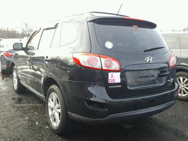 5NMSHDAG0AH357426 - 2010 HYUNDAI SANTA FE S BLACK photo 3