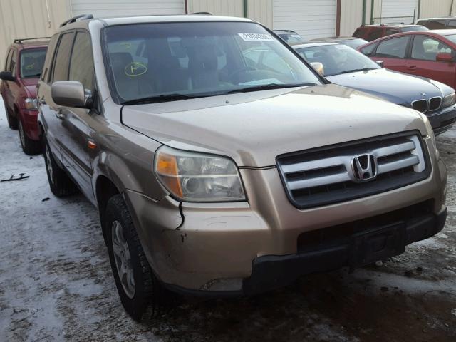 5FNYF18636B004425 - 2006 HONDA PILOT EX BEIGE photo 1