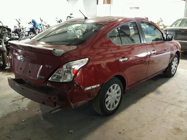 3N1CN7AP0FL843892 - 2015 NISSAN VERSA S BURGUNDY photo 4