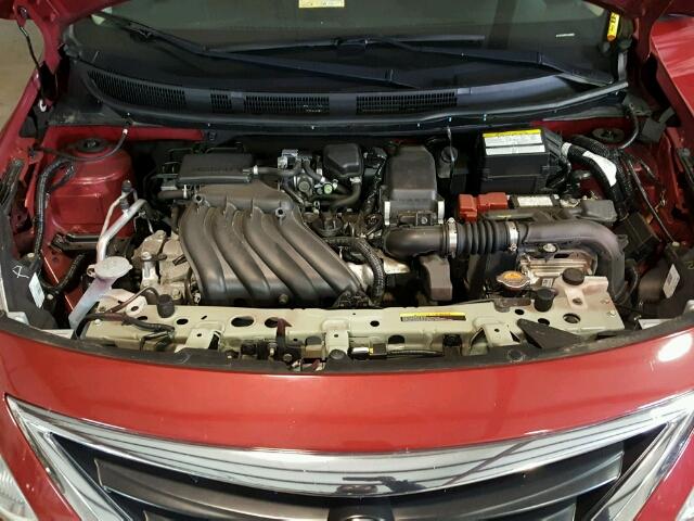 3N1CN7AP0FL843892 - 2015 NISSAN VERSA S BURGUNDY photo 7