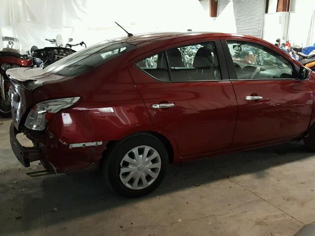 3N1CN7AP0FL843892 - 2015 NISSAN VERSA S BURGUNDY photo 9