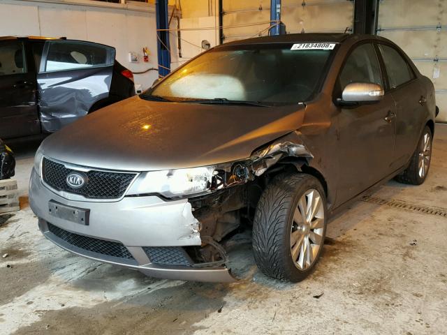 KNAFW4A36A5127877 - 2010 KIA FORTE SX GRAY photo 2