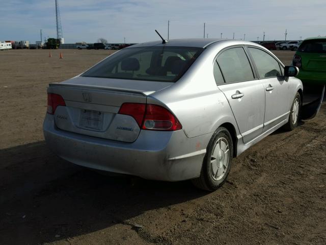 JHMFA36218S018717 - 2008 HONDA CIVIC HYBR GRAY photo 4