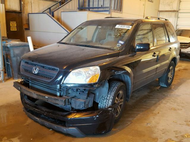 5FNYF18475B037084 - 2005 HONDA PILOT EX BLACK photo 2