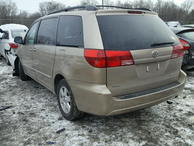 5TDZA23C44S133384 - 2004 TOYOTA SIENNA CE GOLD photo 3