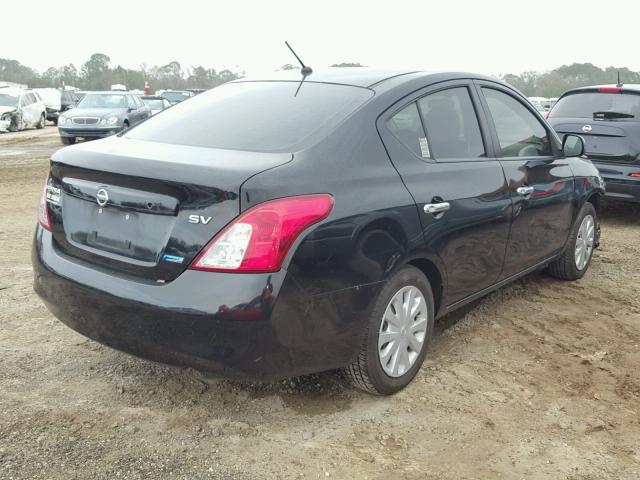 3N1CN7AP3CL811658 - 2012 NISSAN VERSA S BLACK photo 4