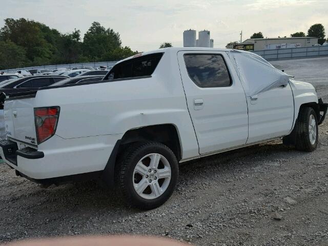 5FPYK1F52DB001087 - 2013 HONDA RIDGELINE WHITE photo 4