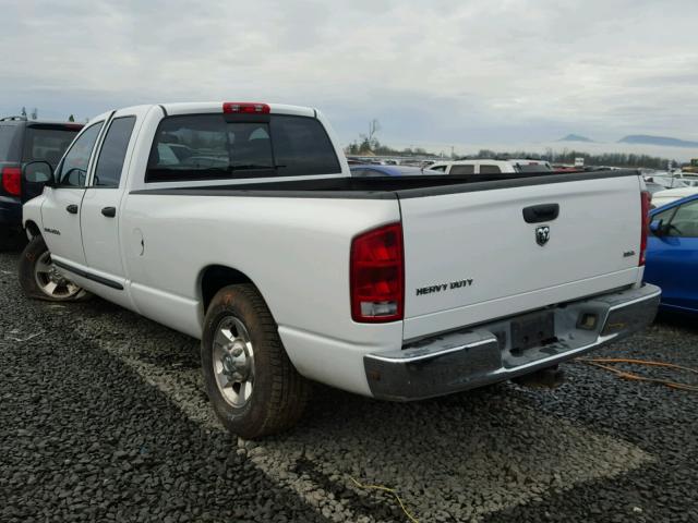 3D7KR28C95G748876 - 2005 DODGE RAM 2500 S WHITE photo 3