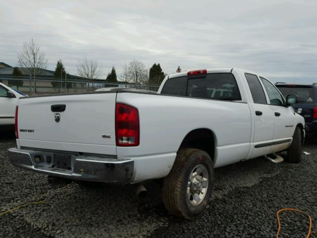 3D7KR28C95G748876 - 2005 DODGE RAM 2500 S WHITE photo 4