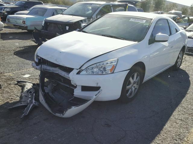 1HGCM82605A001475 - 2005 HONDA ACCORD EX WHITE photo 2