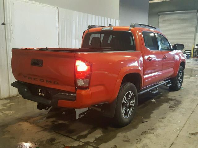 3TMCZ5AN3HM062012 - 2017 TOYOTA TACOMA DOU ORANGE photo 4