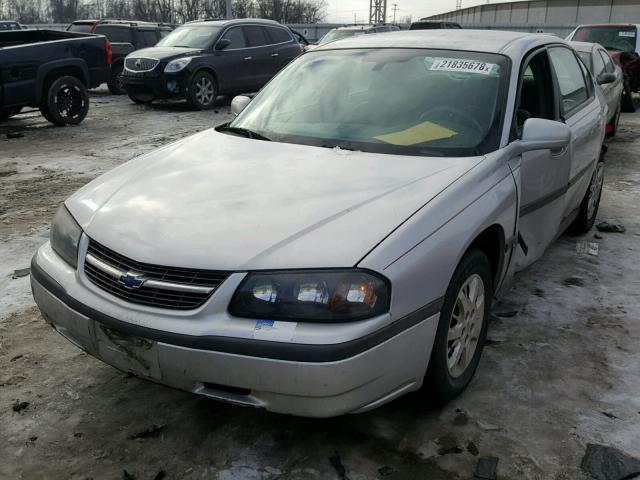 2G1WF52E349418684 - 2004 CHEVROLET IMPALA SILVER photo 2