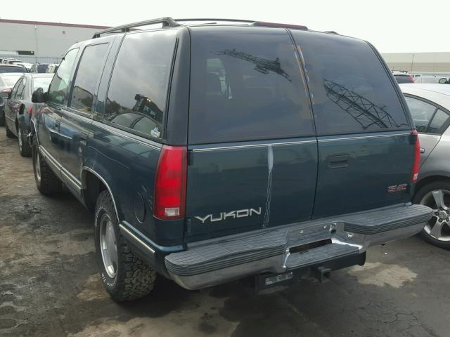 1GKEK13R3XJ709062 - 1999 GMC YUKON GREEN photo 3