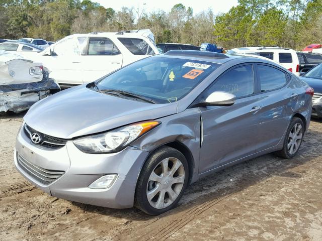 KMHDH4AE1DU705279 - 2013 HYUNDAI ELANTRA GL SILVER photo 2