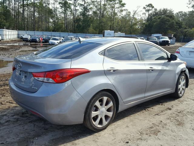 KMHDH4AE1DU705279 - 2013 HYUNDAI ELANTRA GL SILVER photo 4