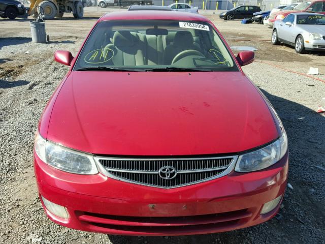 2T1CG22P41C530610 - 2001 TOYOTA CAMRY SOLA RED photo 9