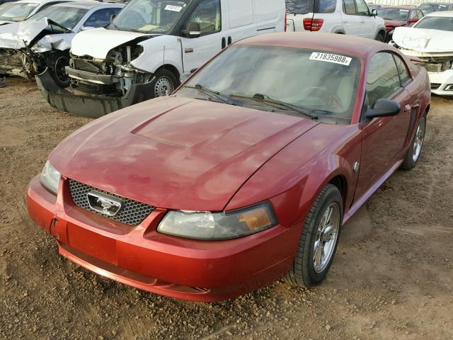 1FAFP40454F127125 - 2004 FORD MUSTANG RED photo 2