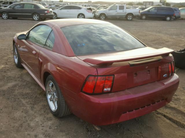 1FAFP40454F127125 - 2004 FORD MUSTANG RED photo 3