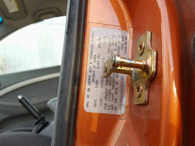 KL5JD66Z66K365528 - 2006 SUZUKI RENO ORANGE photo 10