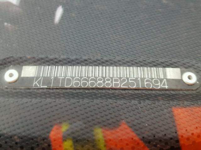 KL1TD66688B251694 - 2008 CHEVROLET AVEO BASE Qırmızı foto 10