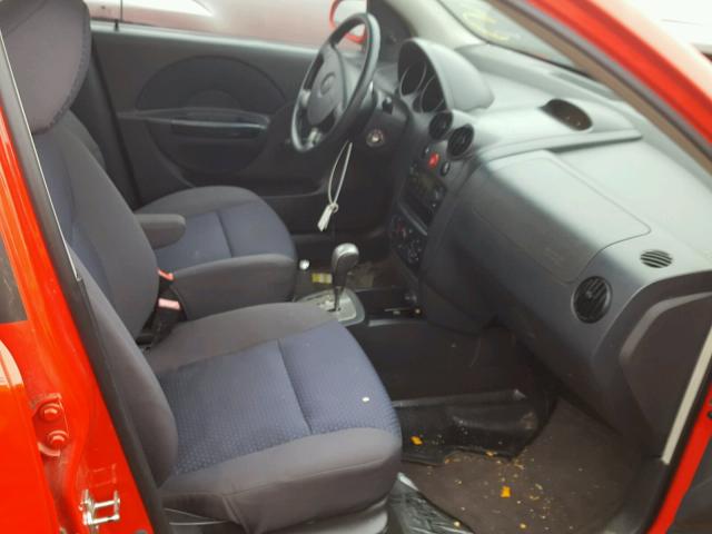 KL1TD66688B251694 - 2008 CHEVROLET AVEO BASE Qırmızı foto 5