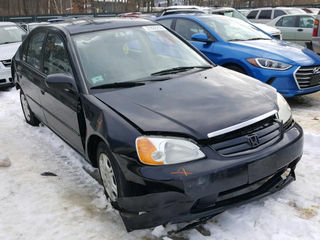 2HGES16591H606940 - 2001 HONDA CIVIC LX BLACK photo 1