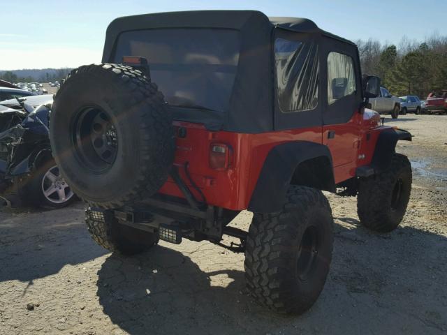 1J4FY19P7SP222337 - 1995 JEEP WRANGLER / RED photo 4