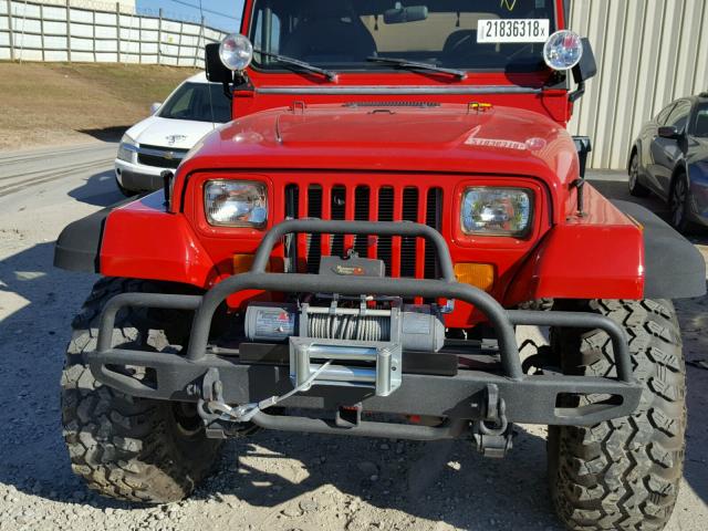 1J4FY19P7SP222337 - 1995 JEEP WRANGLER / RED photo 9