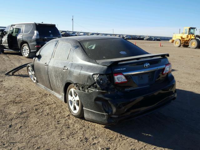 5YFBU4EE9DP133800 - 2013 TOYOTA COROLLA BA BLACK photo 3