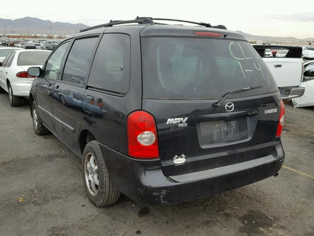 JM3LW28J520303015 - 2002 MAZDA MPV WAGON BLACK photo 3