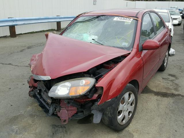 KNAFE222395664506 - 2009 KIA SPECTRA EX RED photo 2