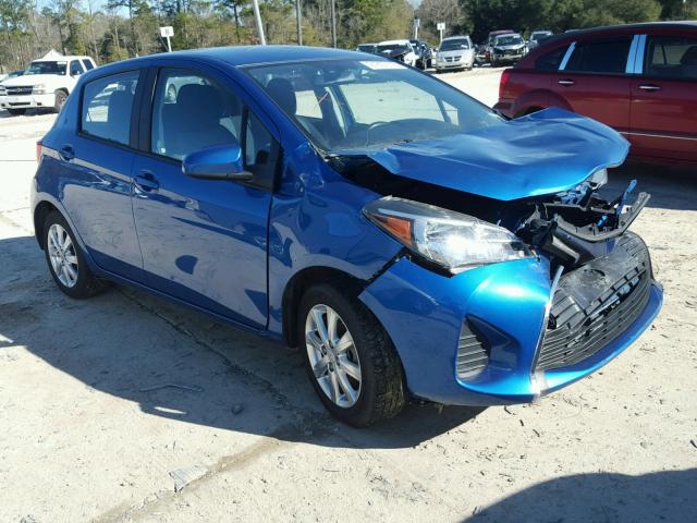 VNKKTUD30FA034364 - 2015 TOYOTA YARIS BLUE photo 1