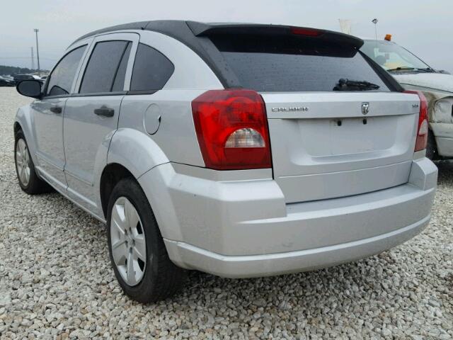 1B3HB48B67D337125 - 2007 DODGE CALIBER SX SILVER photo 3