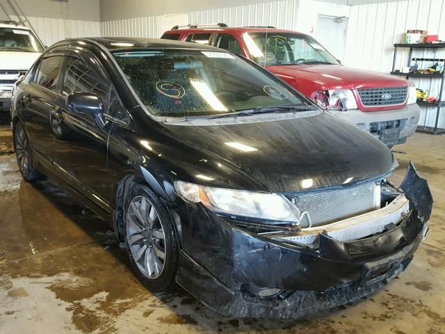 2HGFA55519H703805 - 2009 HONDA CIVIC SI BLACK photo 1