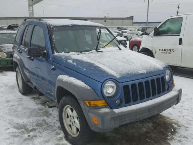 1J4GL48K26W133359 - 2006 JEEP LIBERTY SP BLUE photo 1