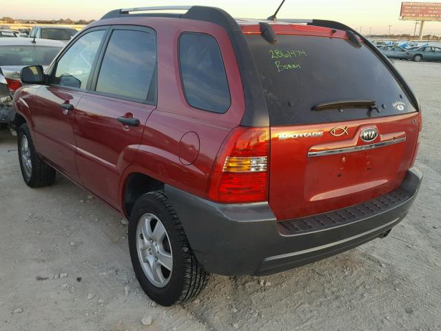 KNDJF724187458614 - 2008 KIA SPORTAGE L RED photo 3