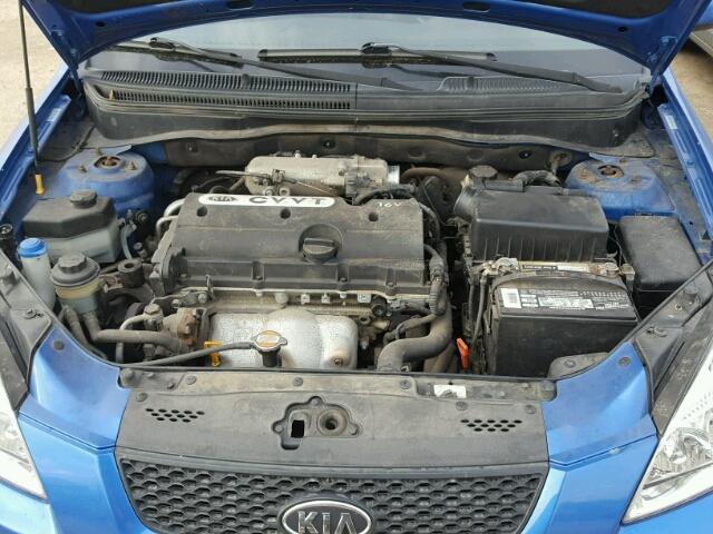 KNADE123986316230 - 2008 KIA RIO BASE BLUE photo 7