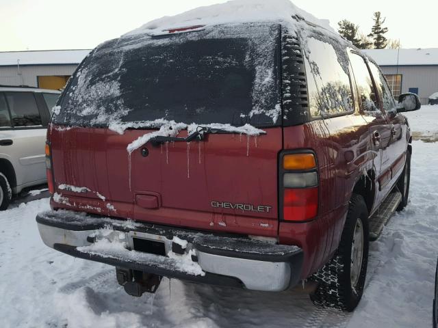 1GNEK13Z74J210490 - 2004 CHEVROLET TAHOE K150 RED photo 4