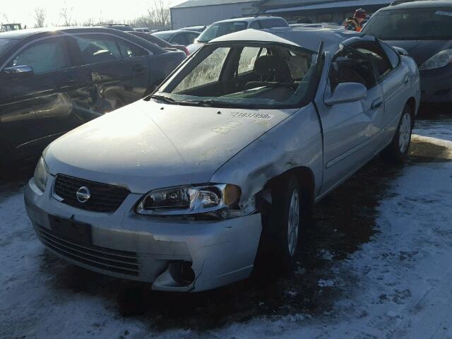 3N1CB51D63L714134 - 2003 NISSAN SENTRA XE SILVER photo 2