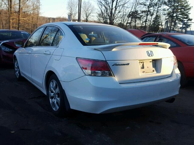 1HGCP26778A080087 - 2008 HONDA ACCORD EX WHITE photo 3