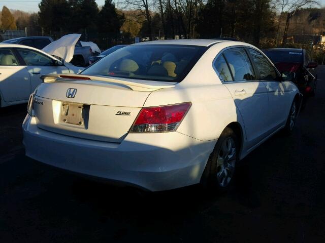 1HGCP26778A080087 - 2008 HONDA ACCORD EX WHITE photo 4