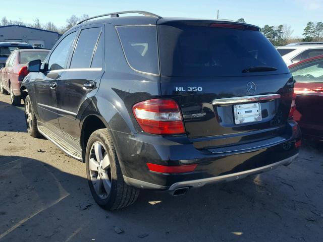 4JGBB8GB5BA727166 - 2011 MERCEDES-BENZ ML 350 4MA BLACK photo 3