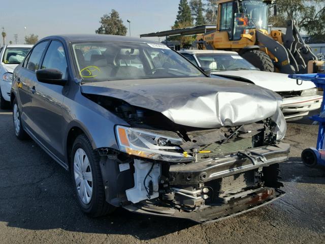 3VW2K7AJ1FM409257 - 2015 VOLKSWAGEN JETTA BASE ნაცრისფერი ფოტო 1