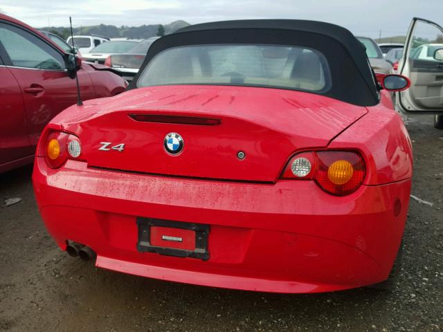 4USBT534X3LU05355 - 2003 BMW Z4 3.0 RED photo 9