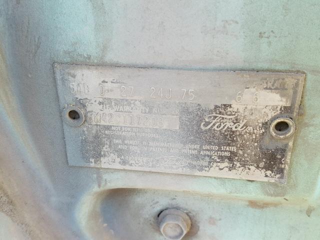 5K42C117208 - 1965 FORD FAIRMONT GRAY photo 10