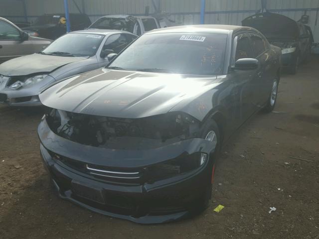 2C3CDXBG2FH738928 - 2015 DODGE CHARGER SE BLACK photo 2