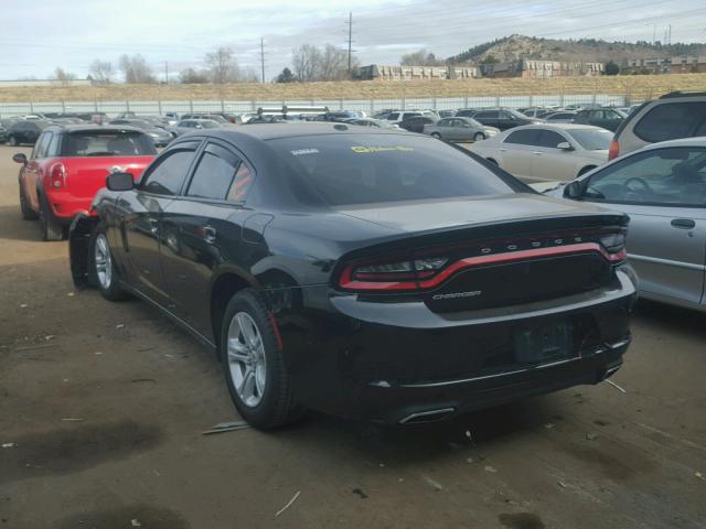 2C3CDXBG2FH738928 - 2015 DODGE CHARGER SE BLACK photo 3