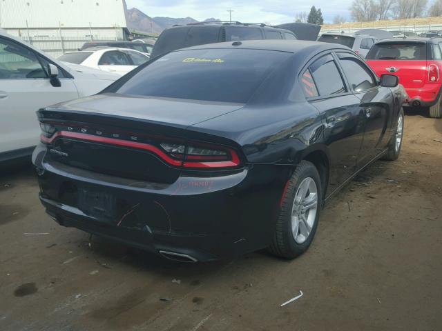 2C3CDXBG2FH738928 - 2015 DODGE CHARGER SE BLACK photo 4