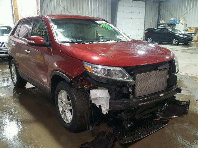 5XYKTCA66EG514439 - 2014 KIA SORENTO LX RED photo 1